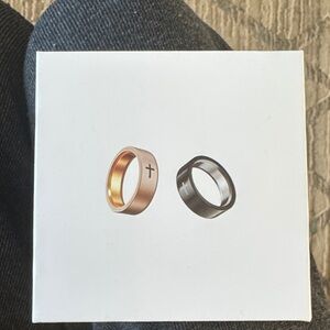 Champagne gold prayer ring.